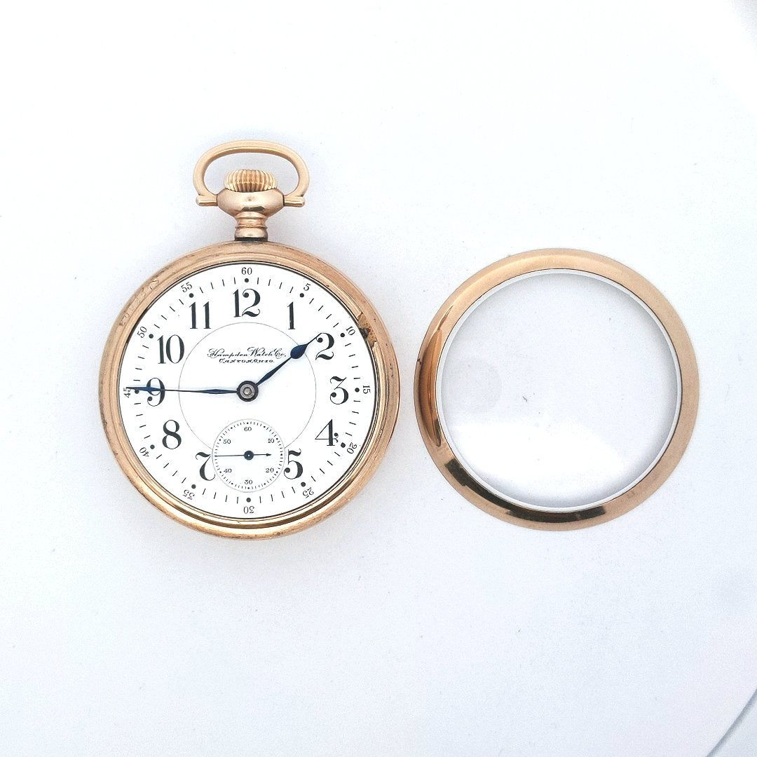 Estate $300 Hampden Watch Co Gold Filled John Hancock Pocket Watch