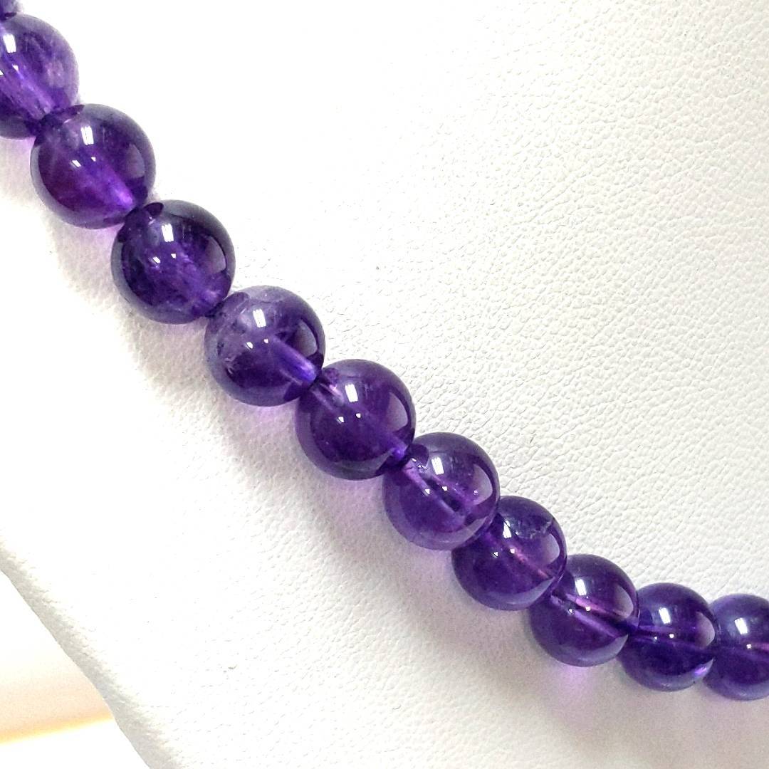 Designer $250 Judith Ripka Sterling Silver Amethyst Bead Necklace