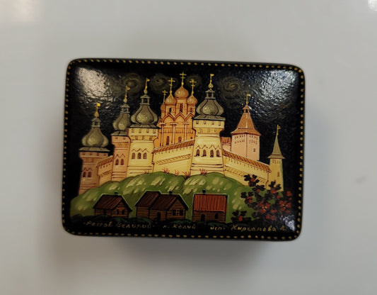 Vintage "Tsars Palace" Russian Lacquerware Box