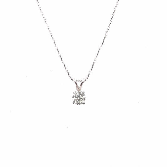Estate 14K Gold Yellow Diamond Pendant Necklace