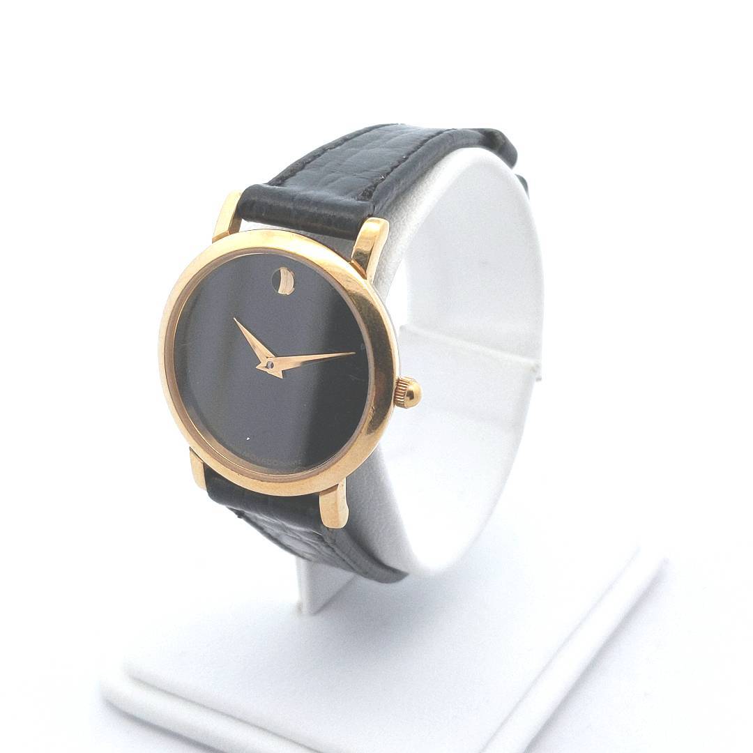 Estate $220 Gold Plated Stainless Steel Movado Museum Watch